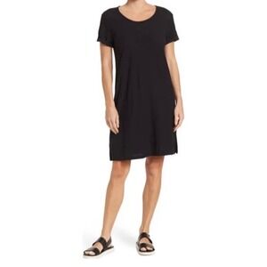 STANDARD JAMES PERSE Black T Shirt Dress Midi Size 1 S